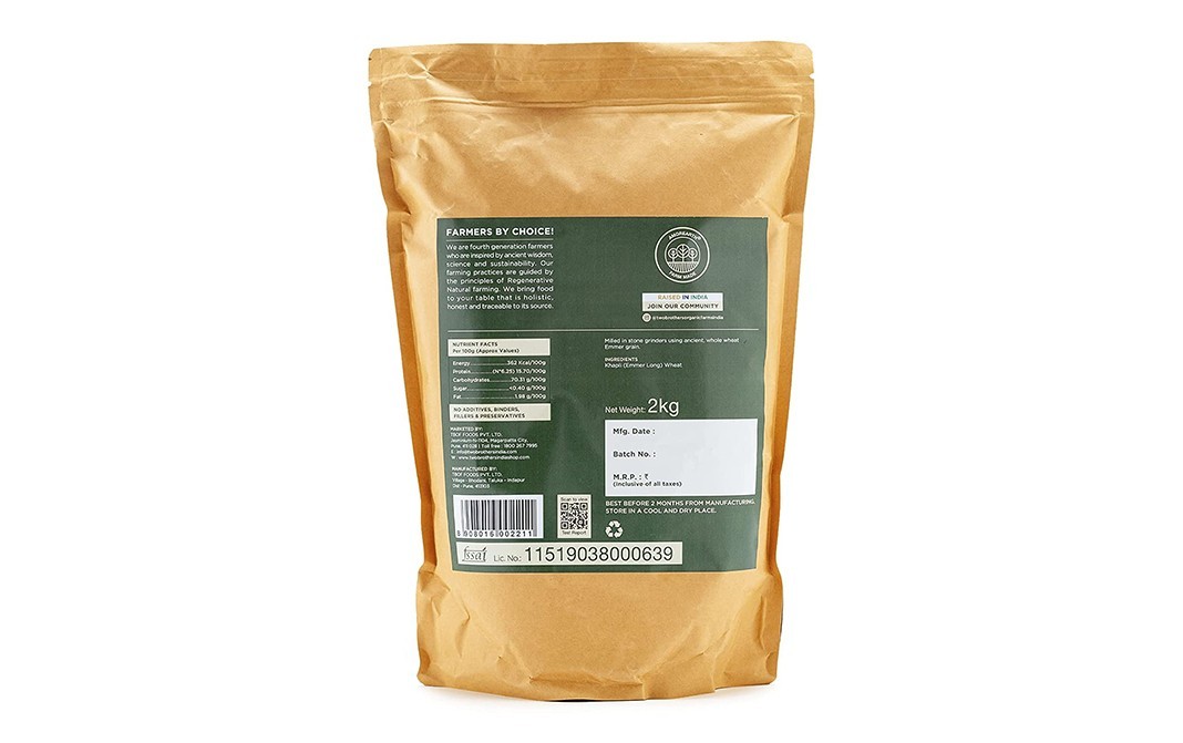 Two Brothers Khapli Flour    Pack  2 kilogram
